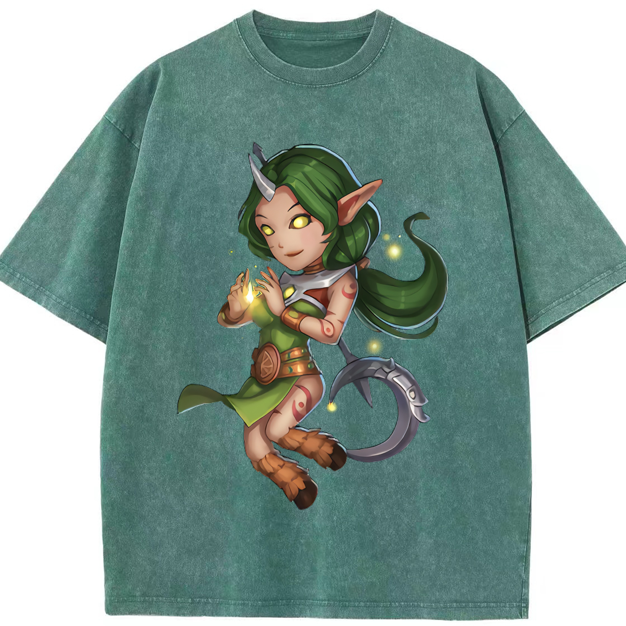 リーグ・オブ・レジェンド League of Legends LOL 綿100% ヴィンテージ風 半袖Tシャツ（フロントプリント）